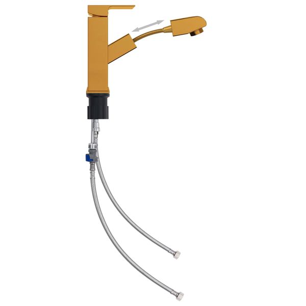 vidaXL Kylpyhuoneen pesualtaan hana ulosvedolla kullanv&auml;ri 157x172 mm