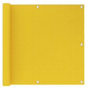 vidaXL Parvekkeen suoja keltainen 90x500 cm HDPE