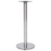 vidaXL Bistrop&ouml;yd&auml;n jalka hopeanv&auml;rinen &Oslash;45x107 cm ruostumaton ter&auml;s