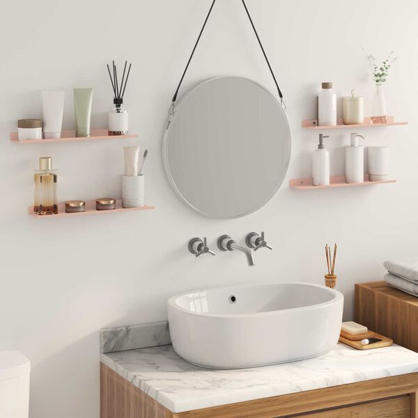 vidaXL Kelluva hylly 4 pcs Pinkki 40 x 8,5 x 2,5 cm Ter&auml;s