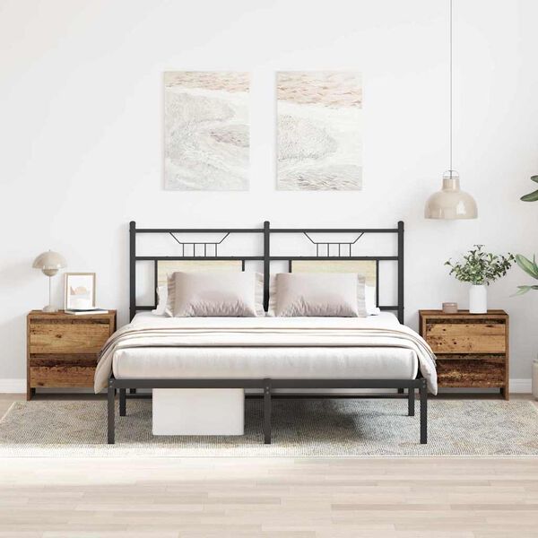 vidaXL Y&ouml;p&ouml;yt&auml;kaappi 2 pcs Vanha puu 45 x 34 x 44,5 cm Tekninen puu