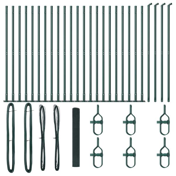 vidaXL Aitalatu Vihre&auml; 50 x 1,2 m (16 x 16 mm verkko) Ter&auml;s ja PVC