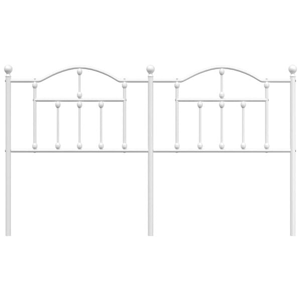 vidaXL Metallinen vaihtop&auml;&auml;ty valkoinen 180 cm