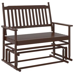 vidaXL Liukupenkki ruskea 118x70x104,5 cm t&auml;ysi haapa