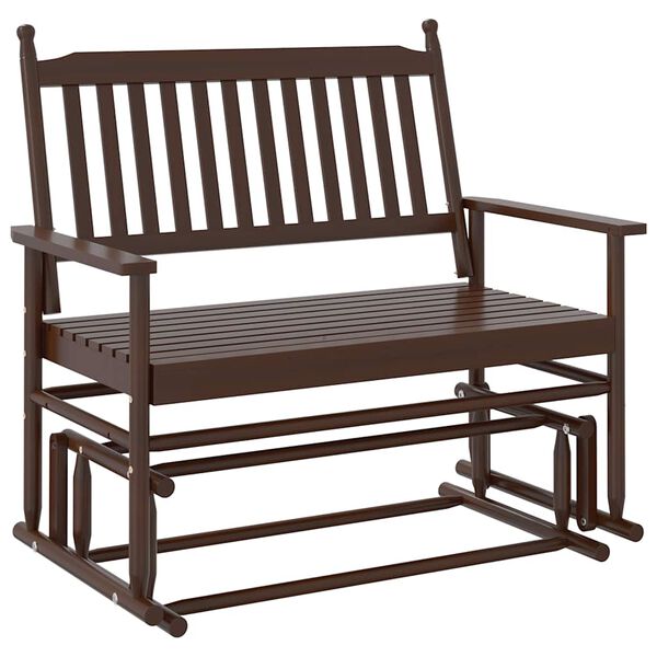 vidaXL Liukupenkki ruskea 118x70x104,5 cm t&auml;ysi haapa