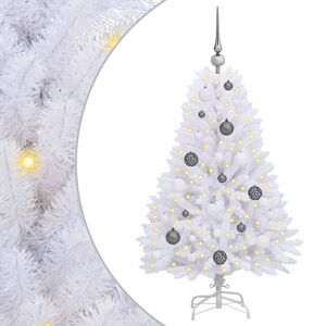 vidaXL Tekojoulukuusi Valkoinen 68 x 68 x 120 cm PVC ja metalli
