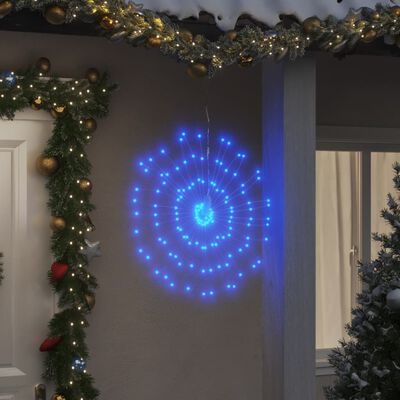 vidaXL Starburst jouluvalo 140 LED-valoa sininen 17 cm