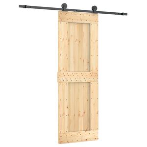 vidaXL Liukuovi 70 x 210 cm Massiivinen m&auml;nty (k&auml;sittelem&auml;t&ouml;n)