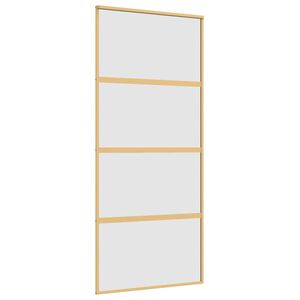 vidaXL Liukuovi kulta 90x205 cm himme&auml; ESG-lasi ja alumiini