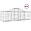 vidaXL Kaarevat kivikorit 50 kpl 200x50x60/80 cm galvanoitu rauta