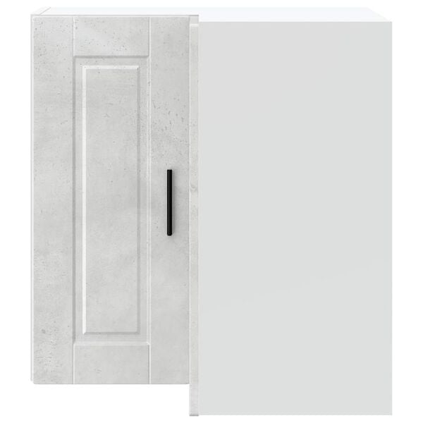 vidaXL Keitti&ouml;n sein&auml;kulmakaappi Porto betoninharmaa tekninen puu