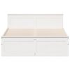 vidaXL Sängynrunko ei patjaa päätylevyllä valk. 160x200 cm täysi mänty