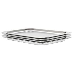 vidaXL Ruokavuoat 4 kpl GN 1/1 20 mm ruostumaton ter&auml;s