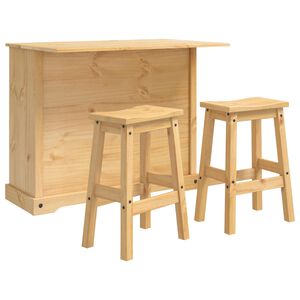vidaXL Keitti&ouml;saari Setti 3 kpl CORONA Hunajavaha 112 x 70 x 91,5 cm