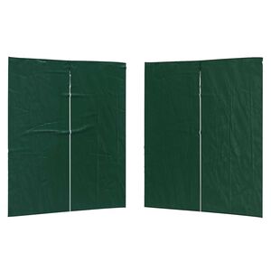 vidaXL Juhlateltan sivusein&auml; 2 kpl 200 x 195 cm Vihre&auml; PE ja ter&auml;s