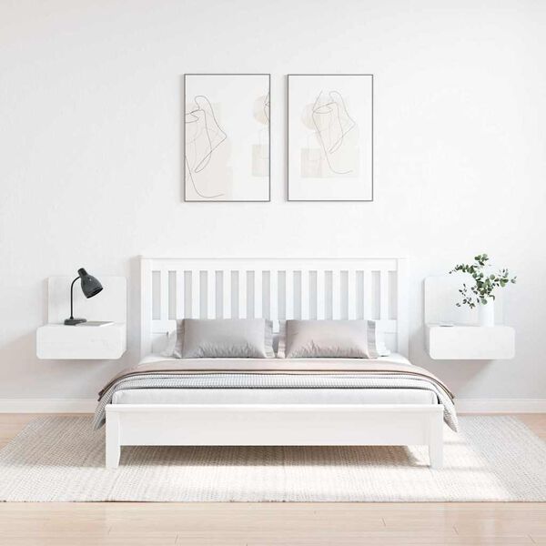 vidaXL Y&ouml;p&ouml;yt&auml; 2 pcs Valkoinen 44 x 32,5 x 40 cm T&auml;ysi m&auml;nty