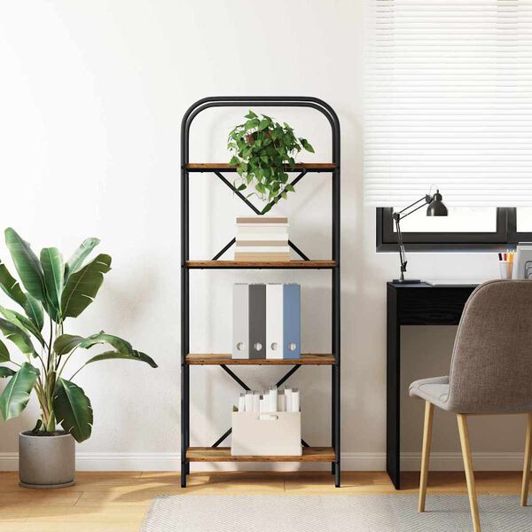 vidaXL Kirjahylly Vanha puu 60 x 30 x 146 cm Tekninen puu