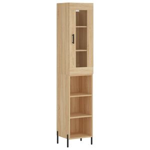 vidaXL Kaappi Sonoma-tammi 34,5x34x180 cm tekninen puu