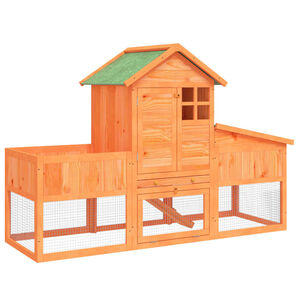vidaXL Kaninkoppi ruskea 170x63x113 cm t&auml;ysi m&auml;nty
