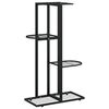 vidaXL 4-kerroksinen kukkateline 43x22x76 cm musta metalli