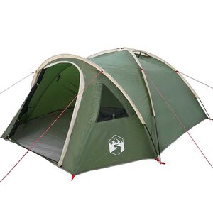 vidaXL Kupoliteltta 4 hengelle Vedenpit&auml;v&auml; Vihre&auml; taffeta