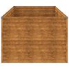 vidaXL Korotettu kukkalaatikko 290x100x69 cm Corten ter&auml;s