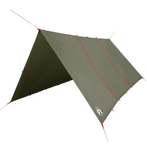 vidaXL Camping Tarp oliivinvihre&auml; 451x420 cm Vedenpit&auml;v&auml;