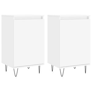 vidaXL Senkit 2 kpl valkoinen 40x35x70 cm tekninen puu