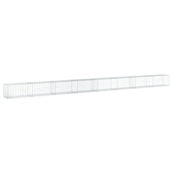 vidaXL Kivikori katolla 800x50x50 cm galvanoitu rauta