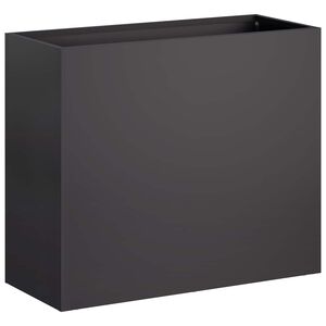 vidaXL Puutarha ruukku Musta 50 x 20 x 40 cm Kylm&auml;valssattu ter&auml;s