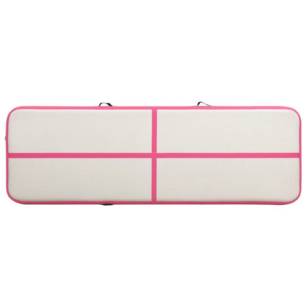 vidaXL T&auml;ytett&auml;v&auml; voimistelumatto pumpulla 400x100x15 cm PVC pinkki