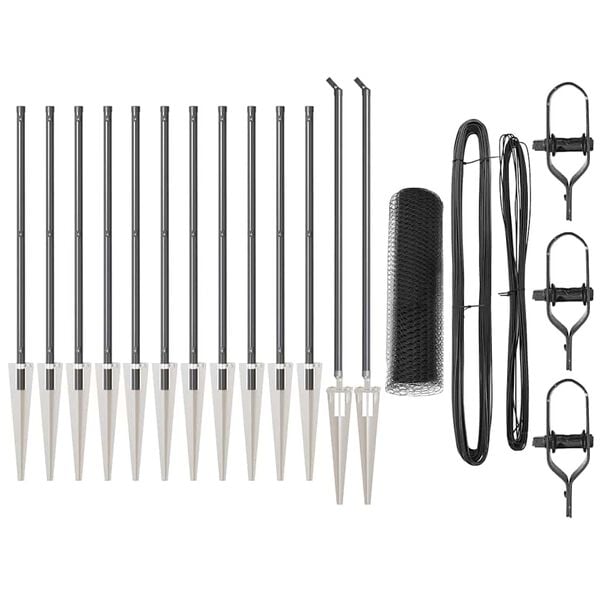 vidaXL Aitalatu Harmaa 25 x 1 m (25 mm verkko) Ter&auml;s