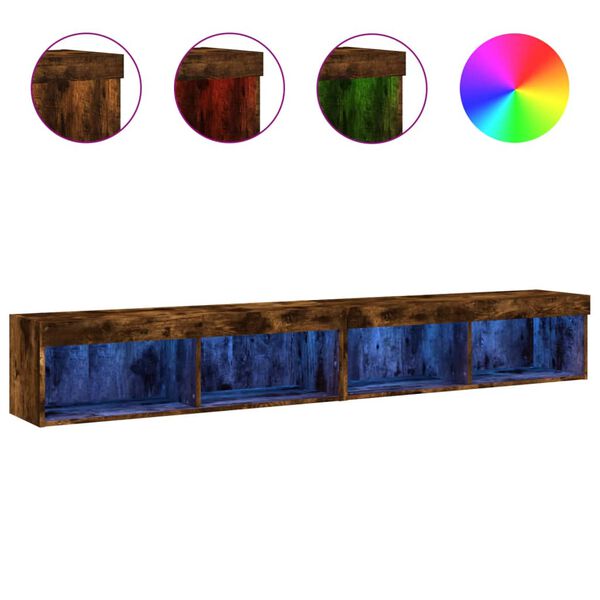 vidaXL TV-tasot LED-valoilla 2 kpl savutammi 100x30x30 cm