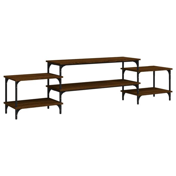 vidaXL TV-taso ruskea tammi 197x35x52 cm tekninen puu