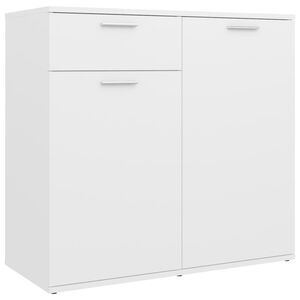 vidaXL Senkki valkoinen 80x36x75 cm tekninen puu