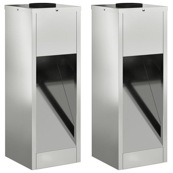 vidaXL Aurinkoinen LED-polkuvalo 2 pcs Galvanoitu Galvanoitu