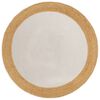 vidaXL Matto punottu valkoinen / luonnollinen 90 cm juutti / puuvilla
