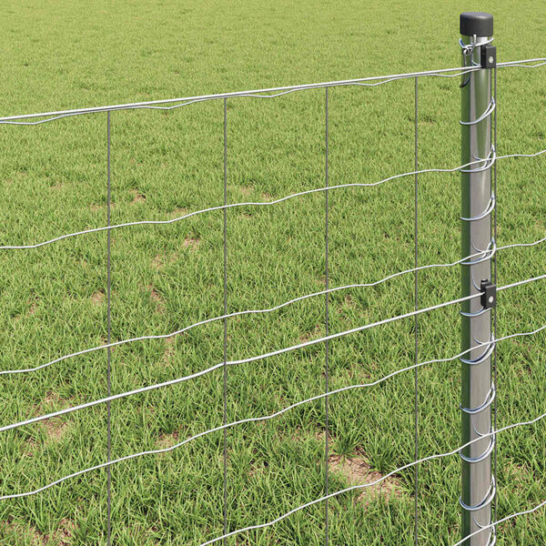 vidaXL Euroaita Hopea 0,6 x 25 m Kuumasinkitty rauta