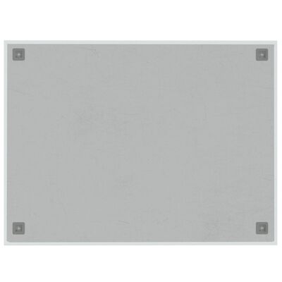 vidaXL Seinäkiinnitteinen magneettitaulu valkoinen 80x60 cm lasi
