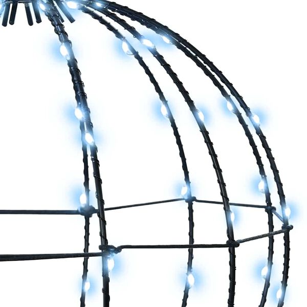 vidaXL Pallo 192 LED-valoilla 2 pcs Kylm&auml; valkoinen 40 cm Metalli