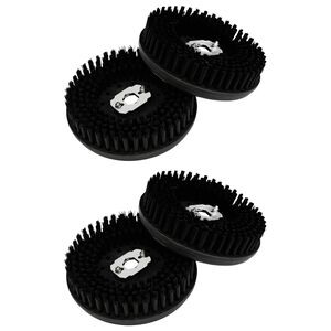 vidaXL Lattiankiillotuskoneen harjasp&auml;&auml; 4 kpl &Oslash; 13 cm Musta