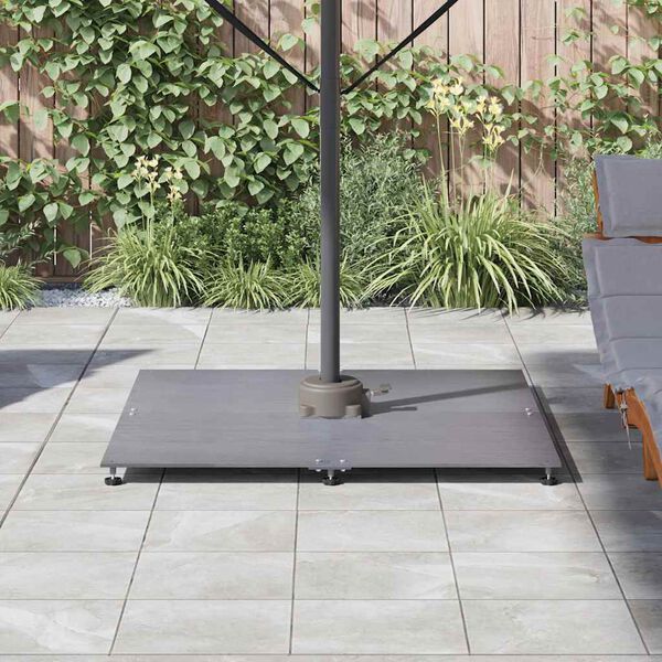 vidaXL Päivänvarjonjalusta Tummanharmaa puumainen ilme