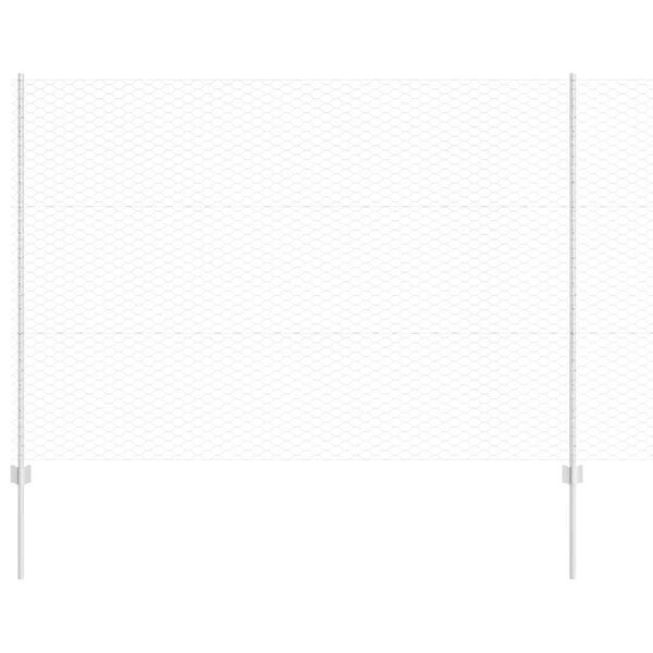 vidaXL Aita ja Tuki Hopea 1,5 x 50 m Teräs