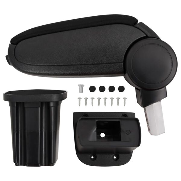 vidaXL Auton k&auml;sinoja musta 12x32x(34-50) cm ABS