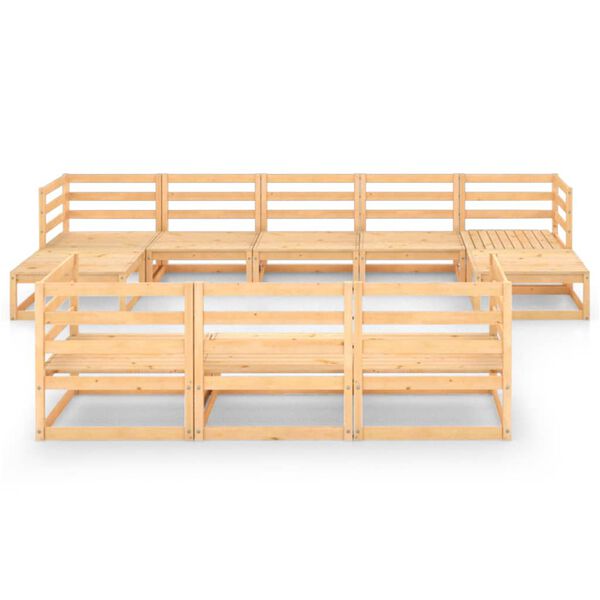 vidaXL 10-osainen Puutarhasohvasarja täysi mänty