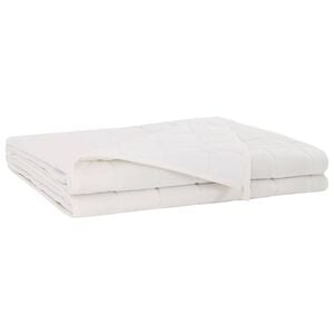 vidaXL Painopeitto valkoinen 135 x 200 cm 6 kg 100% Puuvilla 205T