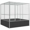 vidaXL Aviaario hopea 211x207x212 cm ter&auml;s