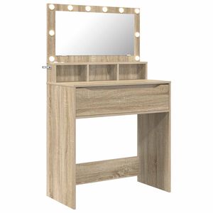 vidaXL Makuuhuoneen meikkip&ouml;yd&auml;t Sonoman tammi 80 x 39,6 x 135 cm