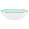 vidaXL Pesuallas karkaistu lasi 42x14 cm valkoinen