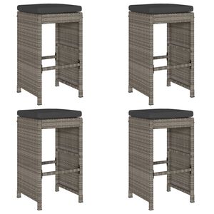 vidaXL Baarijakkarat istuintyynyill&auml; 4kpl harm. polyrottinki